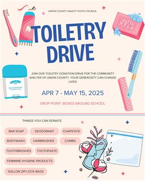 Toiletry Drive flyer